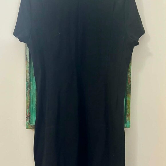 Lord & Taylor Black Midi Sheath Dress – Size Large - Picture 4 of 4
